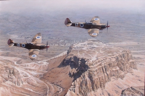 IAF Spitfires over Masada
