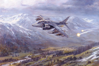 Harrier Patrol Over Bosnia