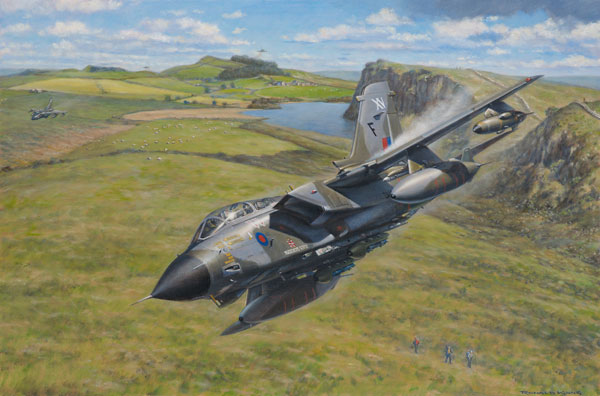 Tornado GR4 "MacRobert's Reply" of 15 Squadron in a sortie over Hadrian's Wall